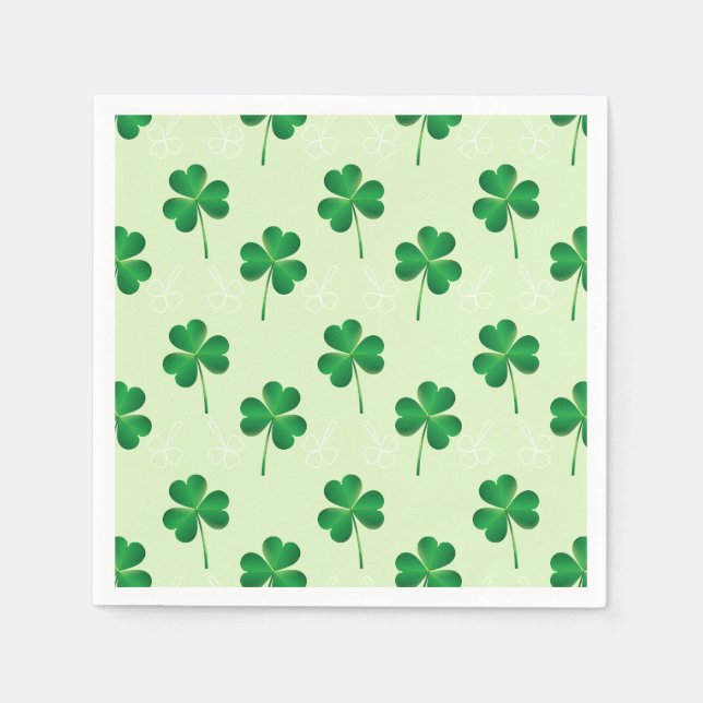 irish three leaves clover pattern napkins (Front)