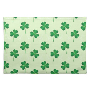 irish three leaves clover pattern placemat
