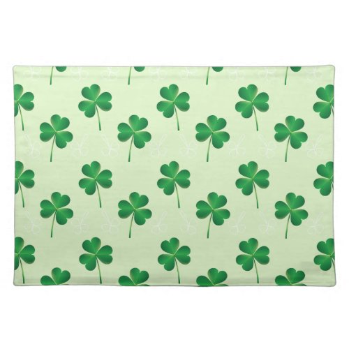 irish three leaves clover pattern placemat