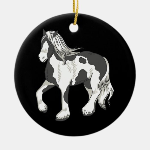 Irish Tinker Horse Lover  Ceramic Ornament