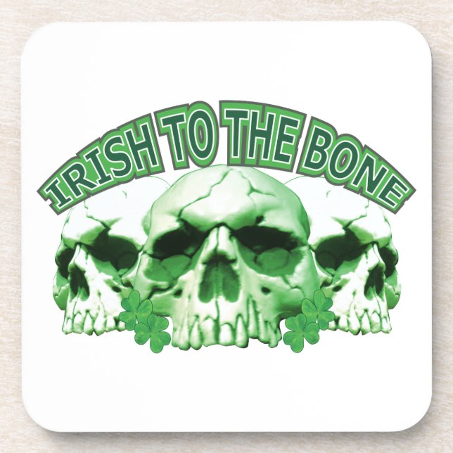 Irish to the Bone Beverage Coaster (Front)