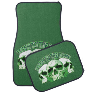 Irish to the Bone Skull Car Floor Mat