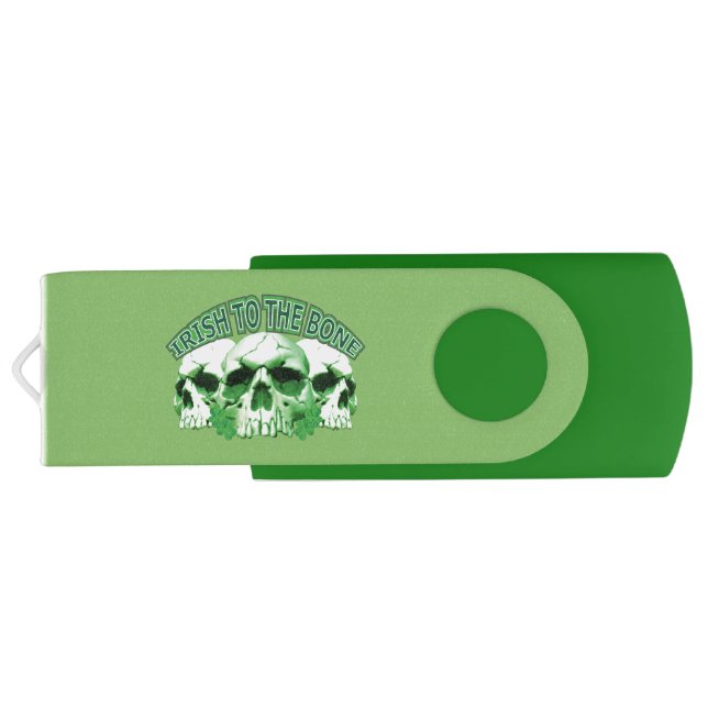 Irish to the Bone Skull Flash Drive (Back)