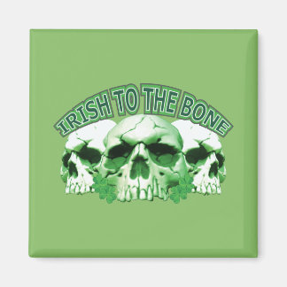 Irish to the Bone Skull Magnet