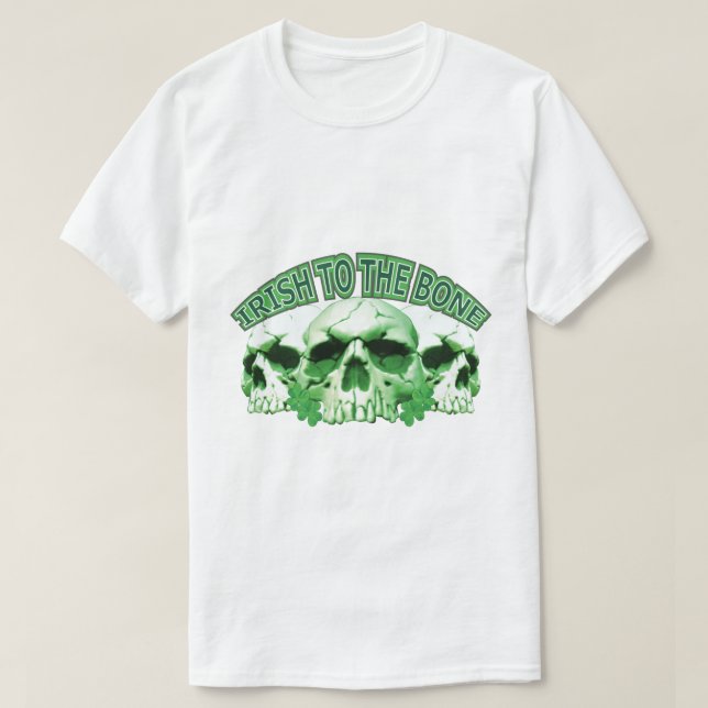 Irish to the Bone Skull T-Shirt (Design Front)