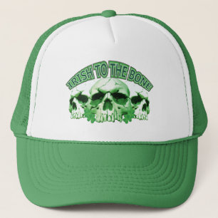 Irish to the Bone Skull Trucker Hat
