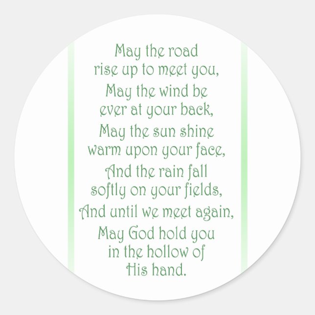 Irish Toast Classic Round Sticker (Front)