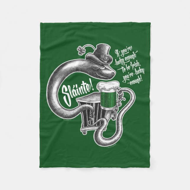 Irish Toast Fleece Blanket (Front)