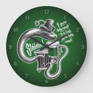 Irish Toast Large Clock