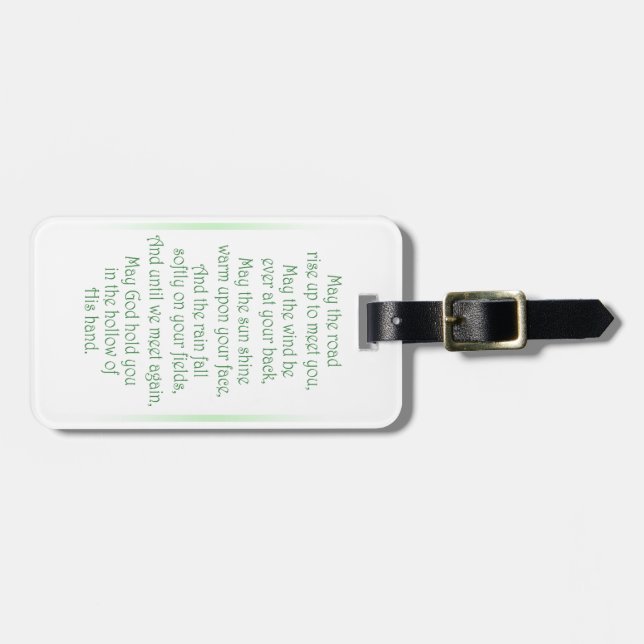 Irish Toast Luggage Tag (Front Horizontal)