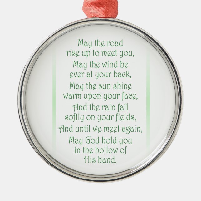 Irish Toast Metal Ornament (Front)