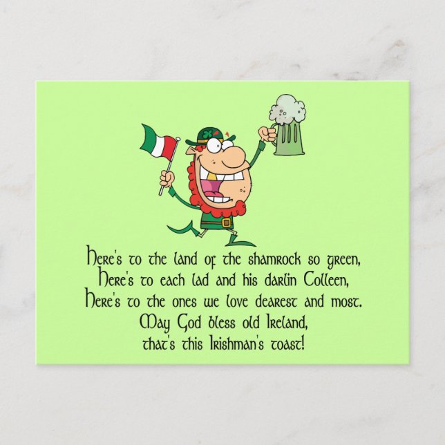 Irish Toast Postcard (Front)