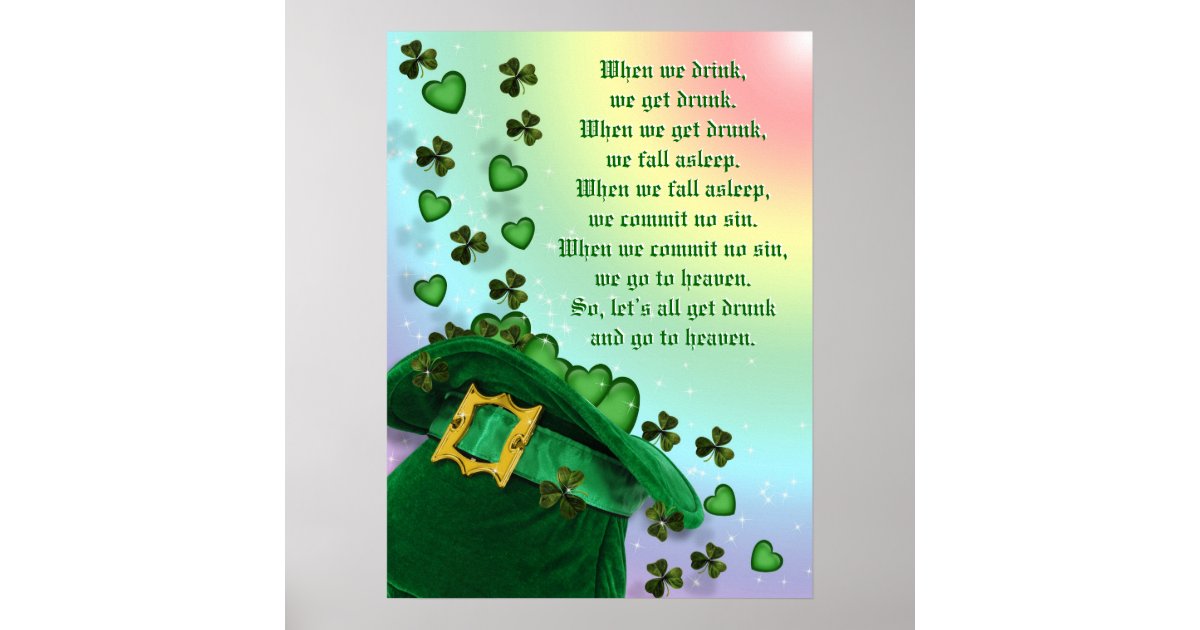 Irish toast Poster | Zazzle