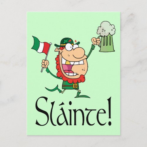 Irish Toast Slinte Postcard