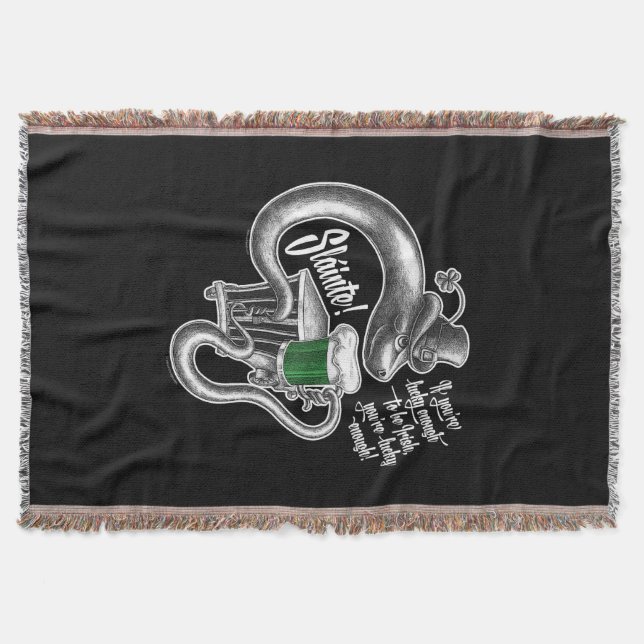 Irish Toast Throw Blanket (Front)