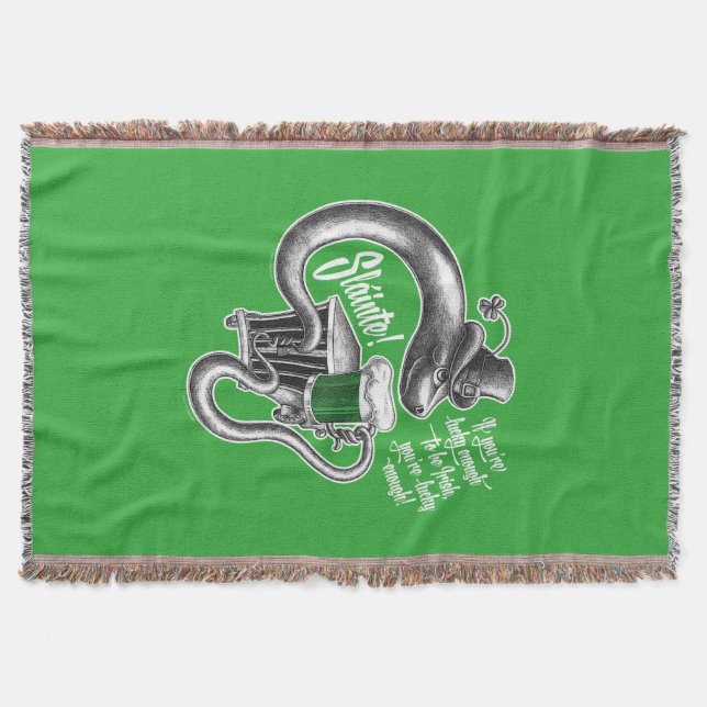 Irish Toast Throw Blanket (Front)