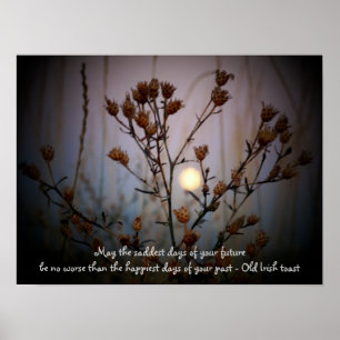 Irish Toast with Full Moon through Sage Poster