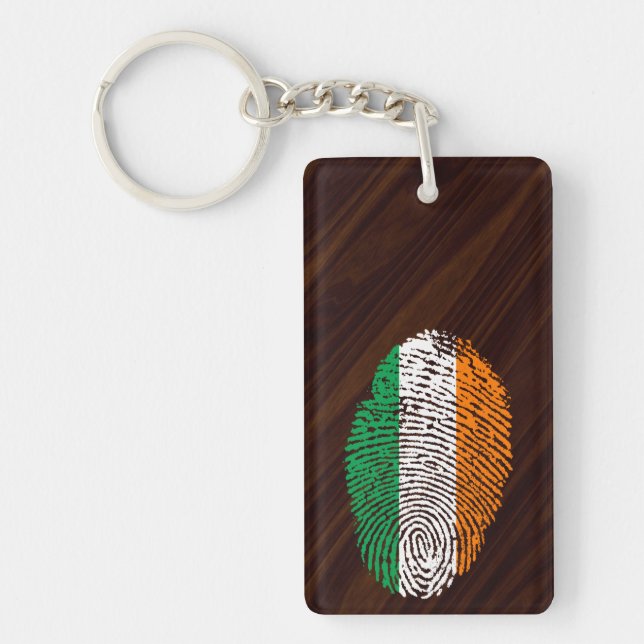 Irish touch fingerprint flag keychain (Front)