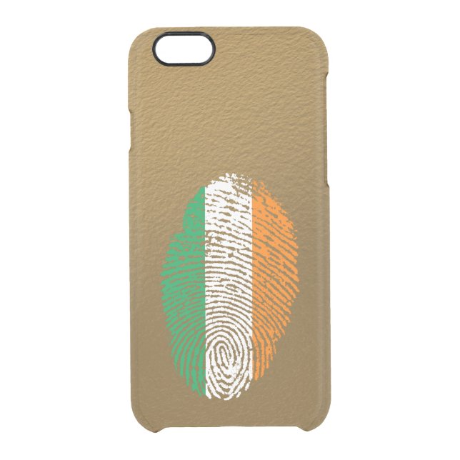 Irish touch fingerprint flag uncommon iPhone case (Back)