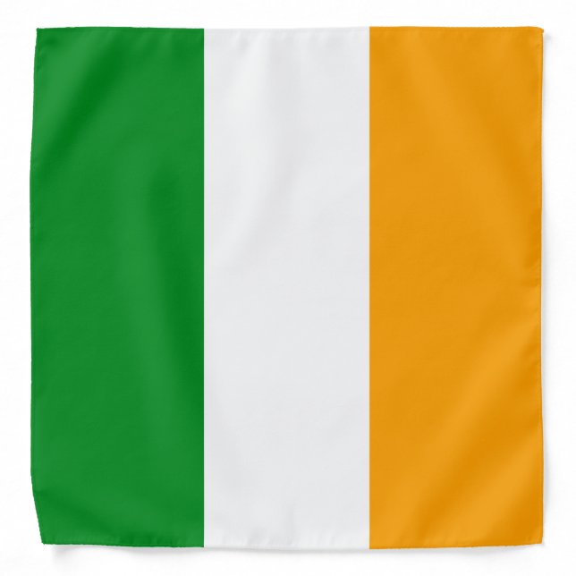 Irish Tricolor Flag Patriotic Bandana (Front)