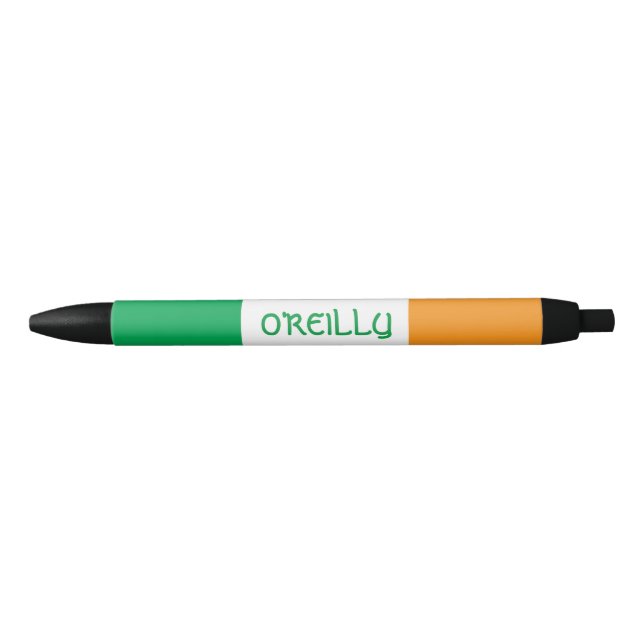 Irish Tricolour Flag of Ireland Personalized  Pen (Front)