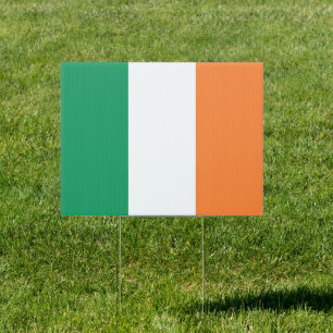 Irish tricolour flag patriotic Saint Patrick's Day Sign