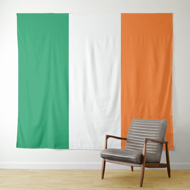 Irish tricolour flag patriotic Saint Patrick's Day Tapestry (In Situ (Horizontal))