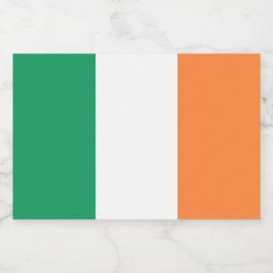 Irish tricolour flag patriotic St. Patrick's Day Food Label