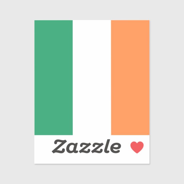 Irish tricolour flag patriotic St. Patrick's Day Sticker (Sheet)