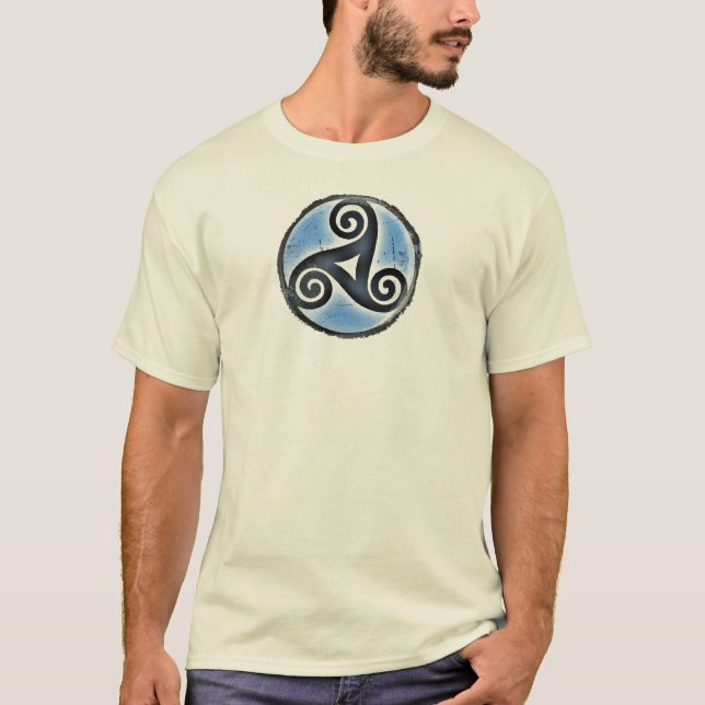 Irish Triskele, Triskelion-Men's Shirt, Celtic T-Shirt (Front)