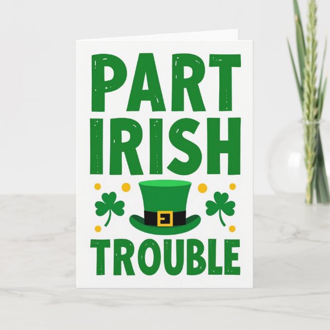 Irish Trouble Leprechaun Art Card (Front)