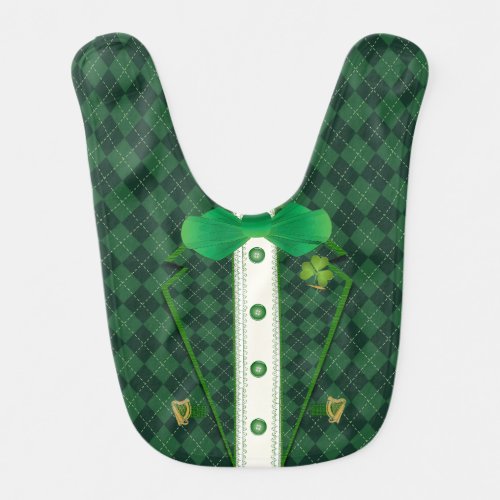 Irish Tuxedo Baby Bib