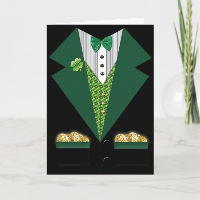 irish tuxedo  St Patrick's day card (Front)