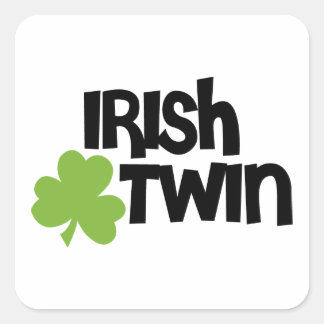 Irish Twin Square Sticker