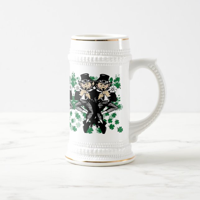 Irish Twins Double The Luck Leprechaun Beer Stein (Right)