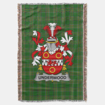 Irish Underwood Coat of Arms Family Crest Ireland