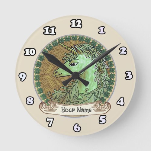 Irish Unicorn  clock