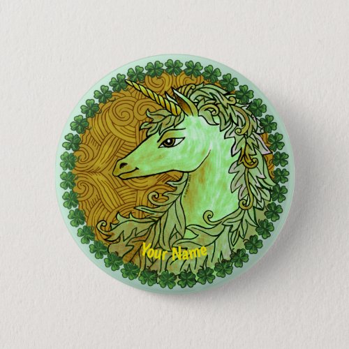 Irish Unicorn custom name pin
