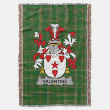  Irish Valentine Coat of Arms Family Crest Ireland