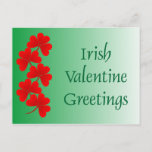 Irish Valentine Greetings Postcard