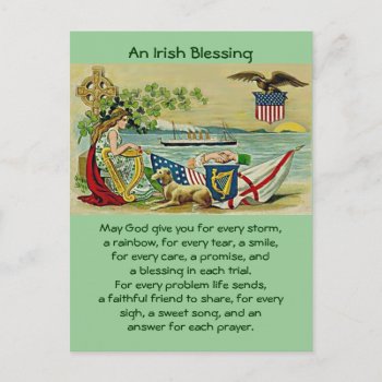 Irish Vintage Love For Erin Postcard by haveuhurd at Zazzle