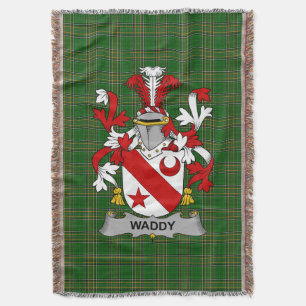 Irish Waddy Coat of Arms Family Crest Ireland Throw Blanket
