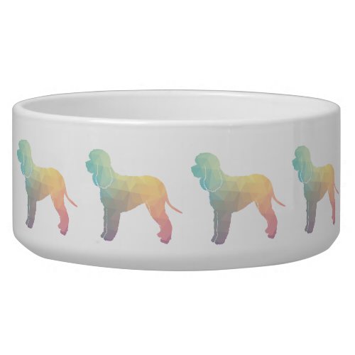 Irish Water Dog Geo Silhouette Pastel Bowl