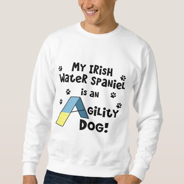 Irish Water Spaniel Agility Dog Sweatshirt (Front)