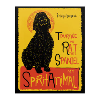 Irish Water Spaniel Cute Dog Wall Art