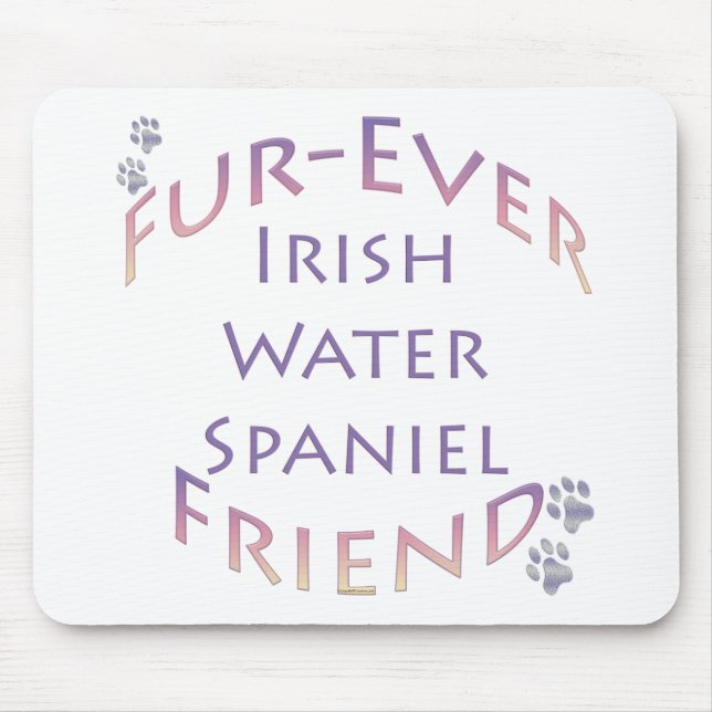 Irish Water Spaniel Furever Mouse Pad (Front)