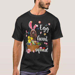 Irish Water Spaniel Happy Easter Day Colorful Egg  T-Shirt