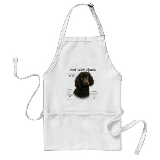 Irish Water Spaniel History Design Adult Apron