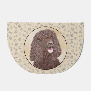Irish Water Spaniel Painting - Original Dog Art Doormat