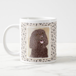 Irish Water Spaniel Painting - Original Dog Art Giant Coffee Mug
